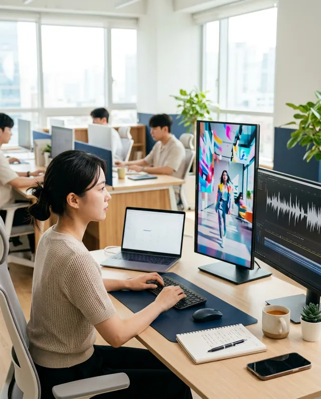 기획·대본·AI 장면·나레이션·음악·자막 올인원