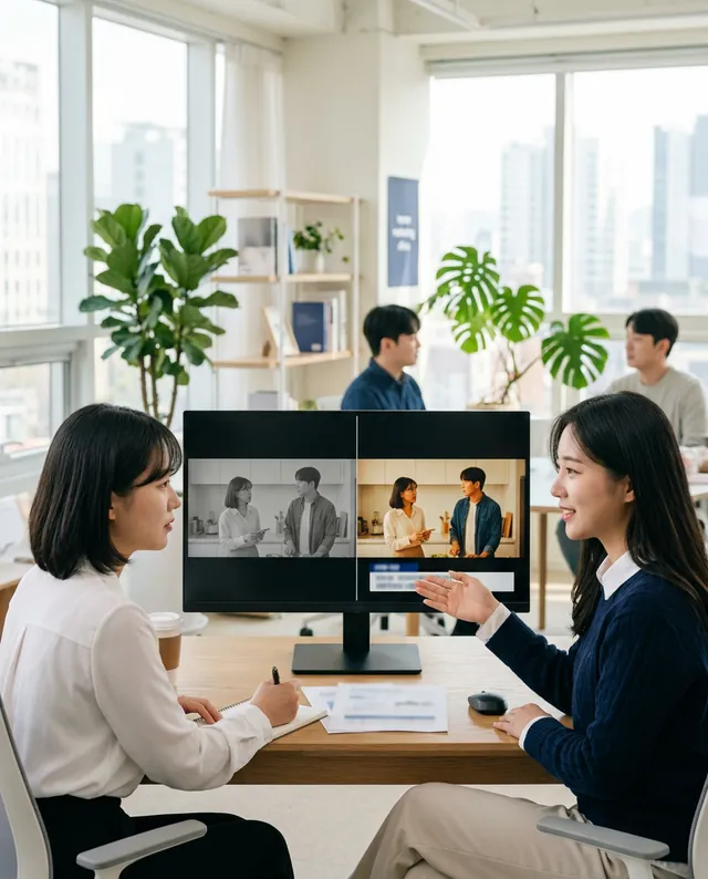 호흡 살린 컷 정리·자막·배경음악·색 보정